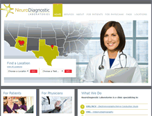 Tablet Screenshot of neurodiagnosticlabs.com